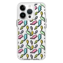 forro transparente iphone 14 pro diseño rayos de colores