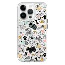 forro transparente iphone 14 pro max diseño perritos divertidos