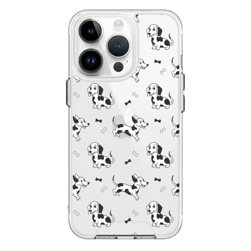 forro transparente iphone 16 pro max diseno dalmata travieso