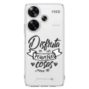 forro transparente poco f6 frase disfruta de pequeñas cosas