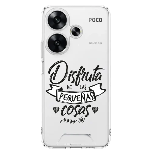 forro transparente poco f6 frase disfruta de pequeñas cosas